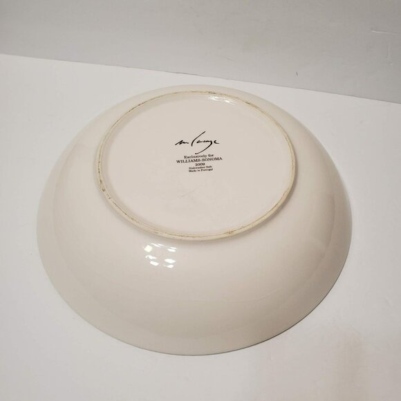 Williams Sonoma 2009 Marche Artichoke 13" Pasta Serving Bowl Gold Rim Portugal - Picture 6 of 7